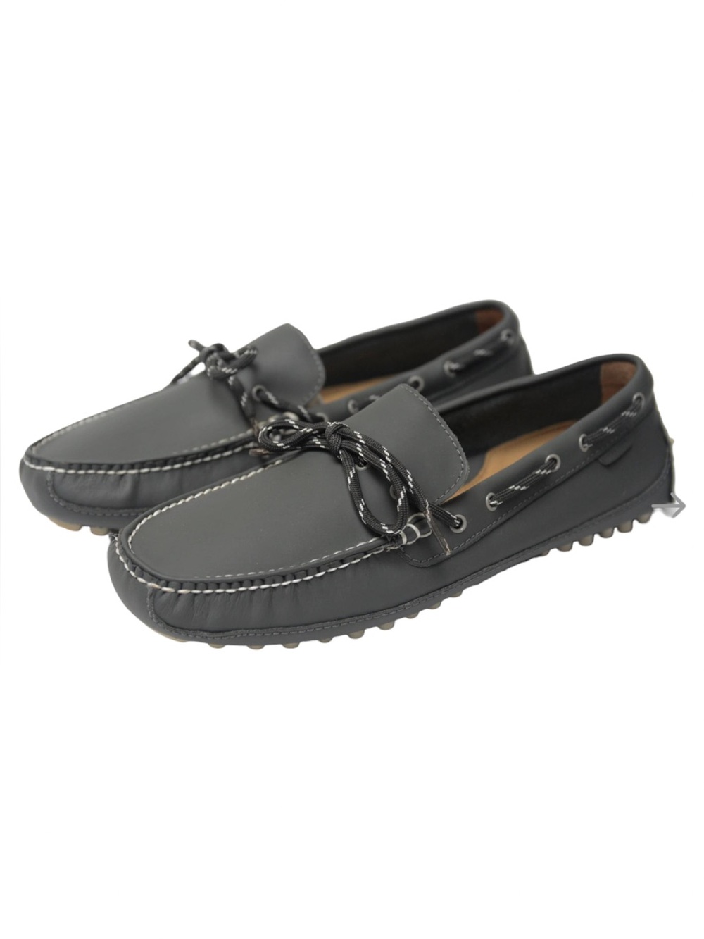 Cole Haan Mens Air Grant  Slip On Drivers in Gray Leather Size 10 M
